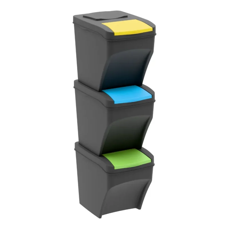 Practic Set pattumiere raccolta differenziata 3/1 3 × 25 L